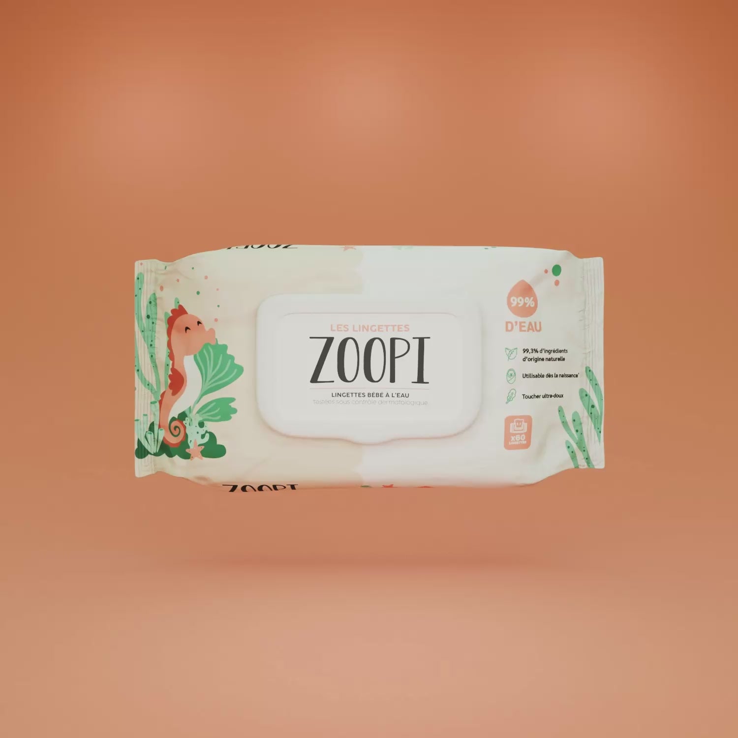 Les lingettes à l'eau (Pack de 12)